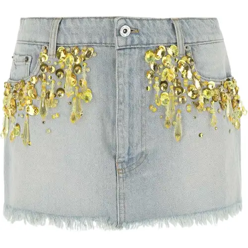 MIU MIU Denim Short Skirts Women's
