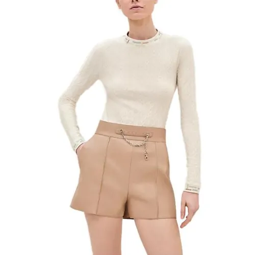 HERMES Sweaters Women's Ecru Crew Neck Moderate