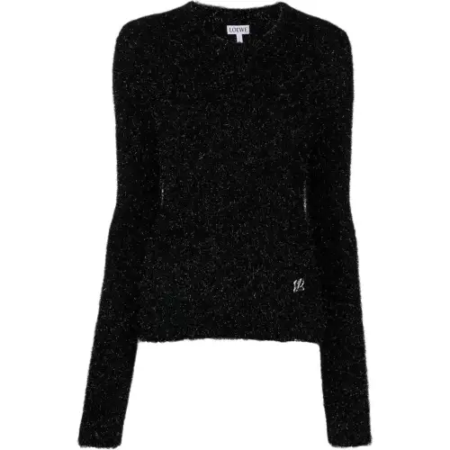 LOEWE Sweaters Women's Black Crew Neck Moderate Other