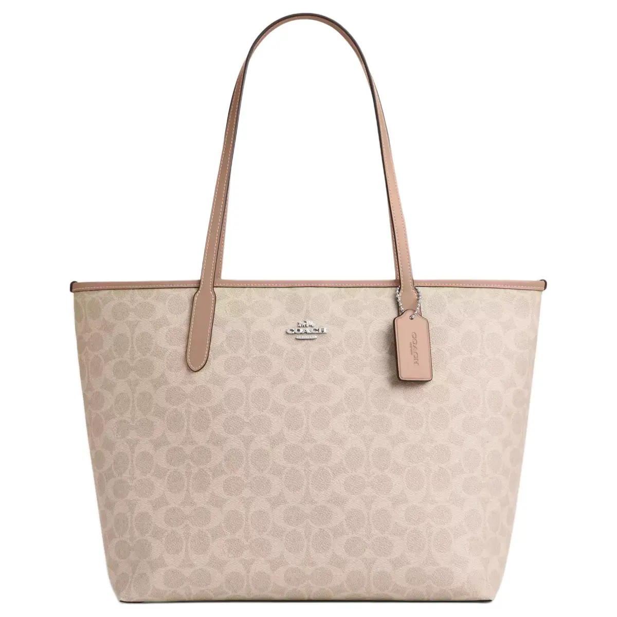 COACH City Artificial Leather Shoulder Bag Large Women's Taupe