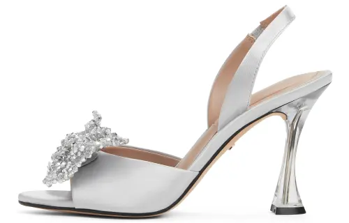 CHARLES&KEITH Small Ck Fabric One Strap Sandals 9.3cm Women's