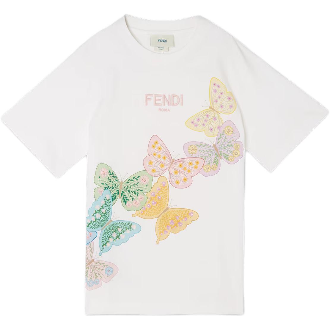 Женская футболка Fendi (белая)
