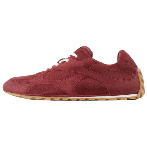 Bottega Veneta Orbit Flash Suede Low top Casual Shoes Women's Barolo Burgundy