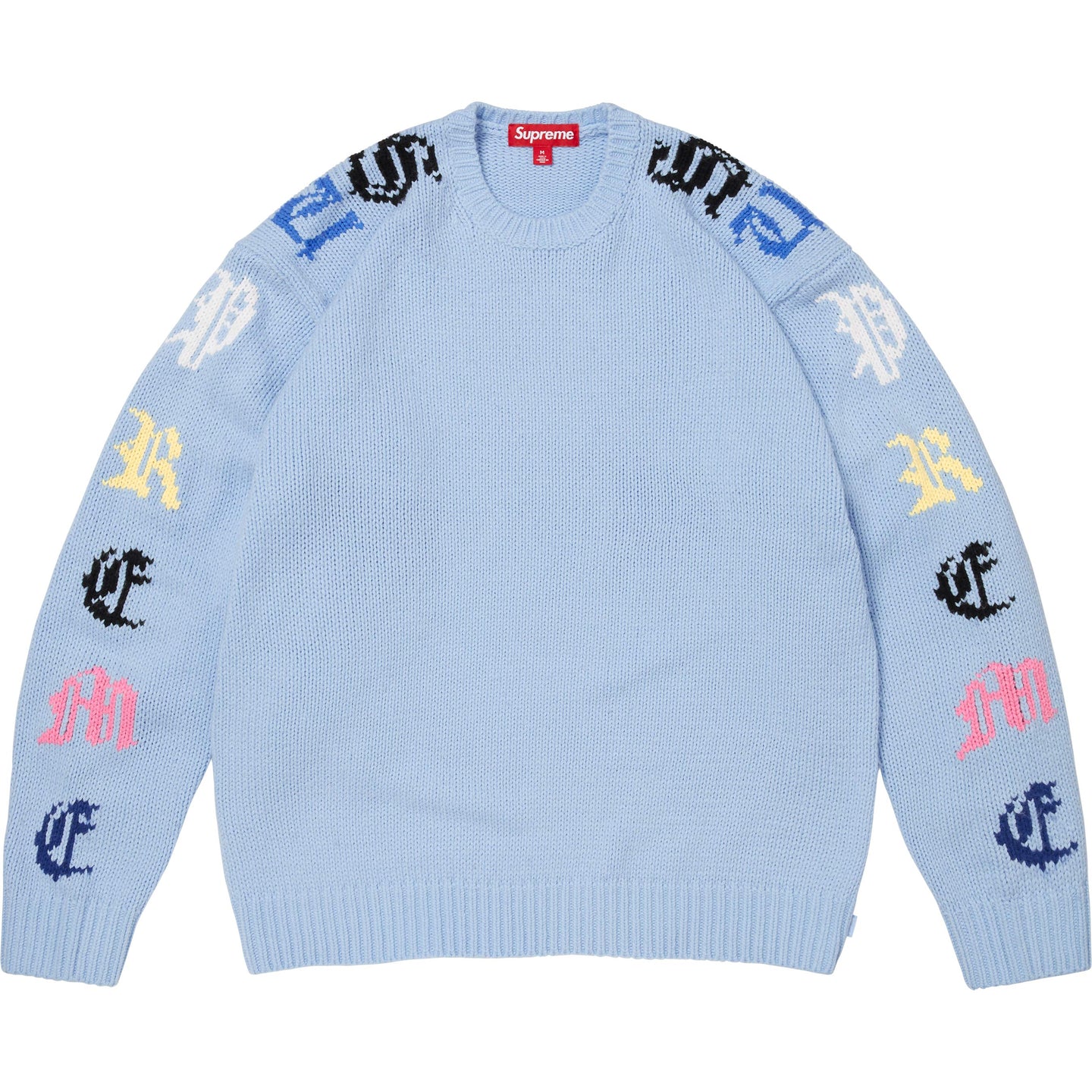 Свитер Supreme Supreme SS26 WEEK3 Old English Sleeves Sweater (черный)