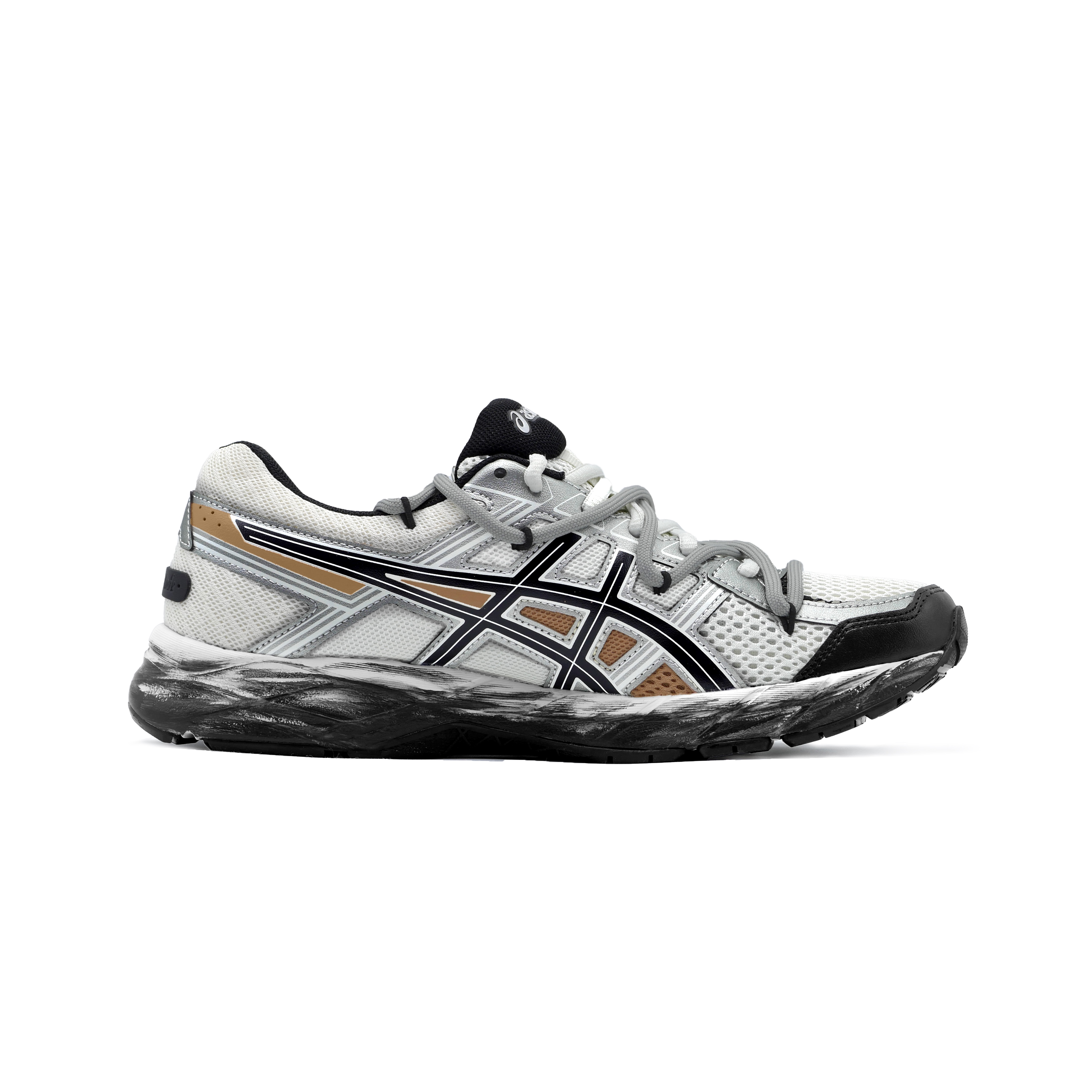 ASICS Gel Contend 4 Running Shoes Men’s Low Top White, Silver, Gray, Brown