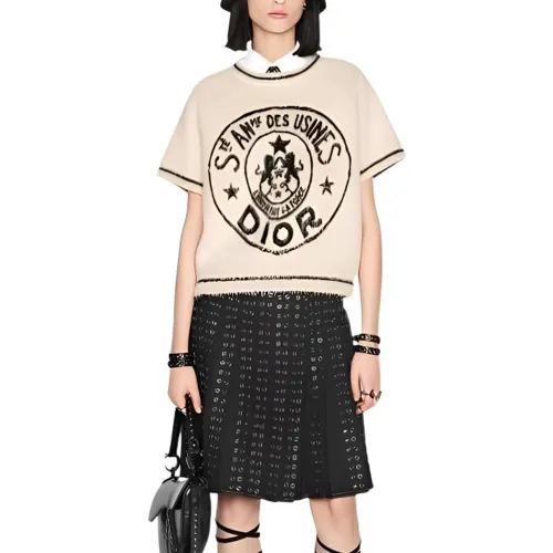 DIOR FW22 Cashmere Sweater Women's Ecru