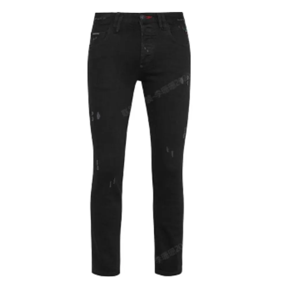 PHILIPP PLEIN Jeans Men's Black Moderate Slim Fit Pants