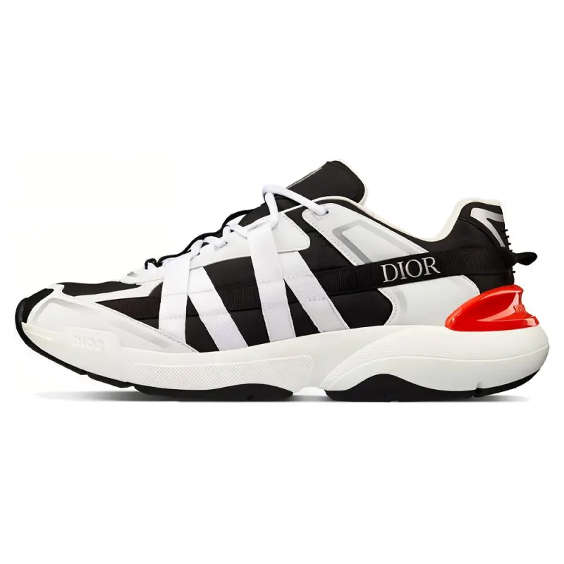 DIOR B24 Runtek White Black Nylon