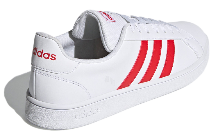 Мужские кеды adidas Grand Court Base (бело-красные) — Белый / красный — фото 5
