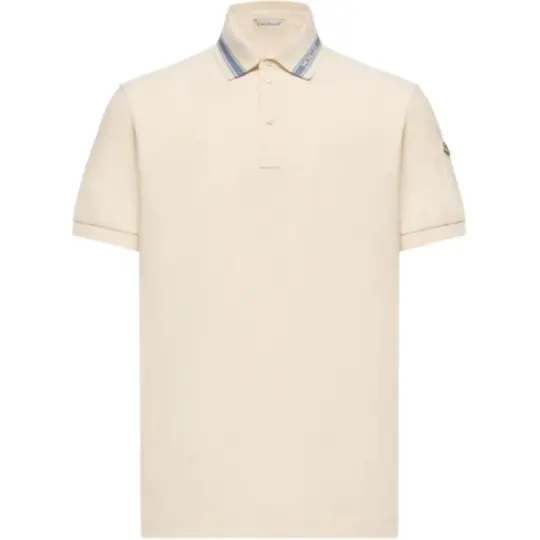 Moncler Moncler SS26 Мужская хлопковая рубашка однотонная рубашка-поло на пуговицах с короткими рукавами для мужчин