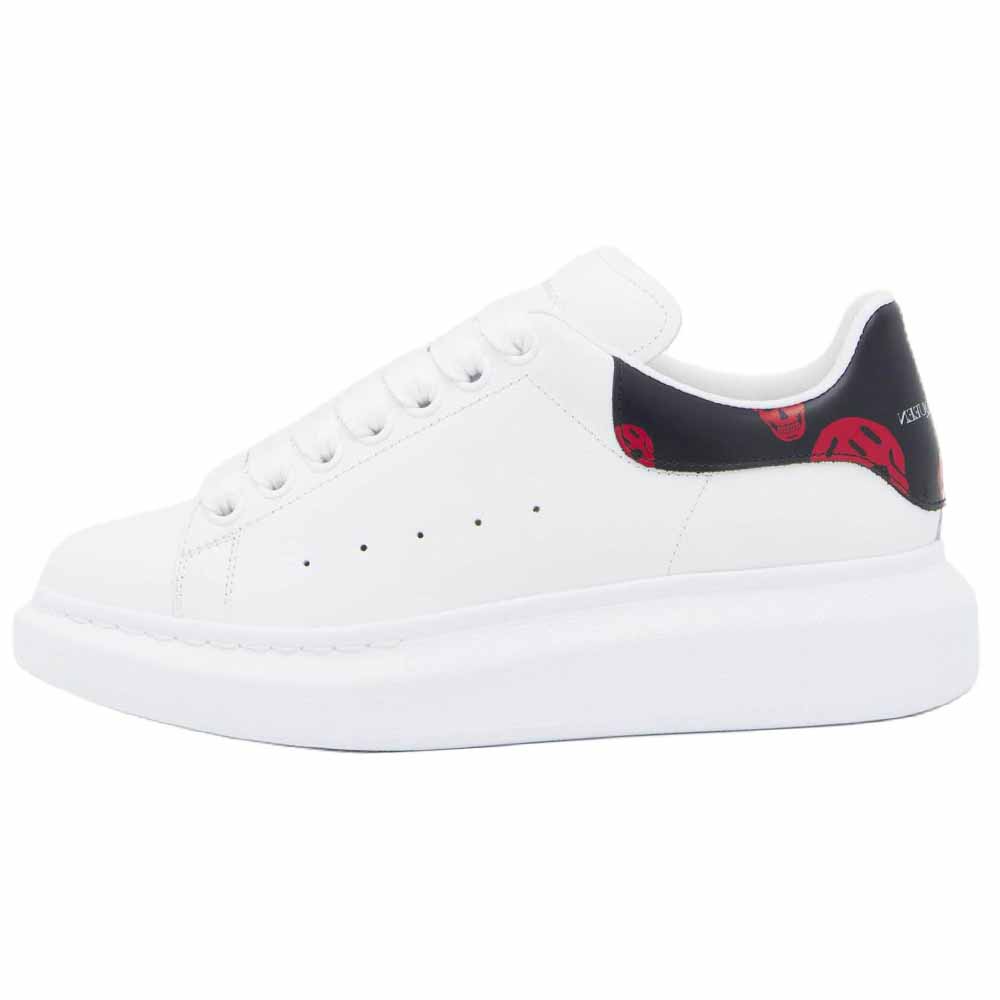 Мужские кроссовки Alexander McQueen Oversized Sneaker (бело-черно-красные)