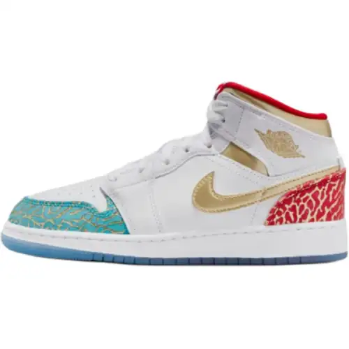 Jordan 1 Mid Sneaker School NC To Chicago GS