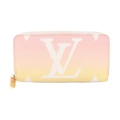 LOUIS VUITTON Zippy Wallet Gradient Pastel Light Pink
