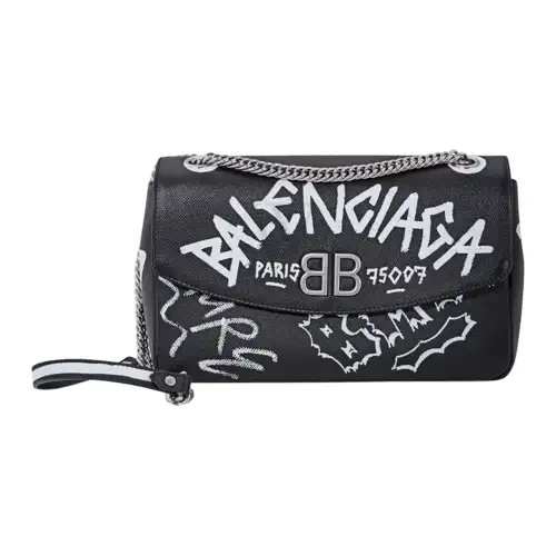 Balenciaga Print Leather Crossbody Bag Women's Multicolor