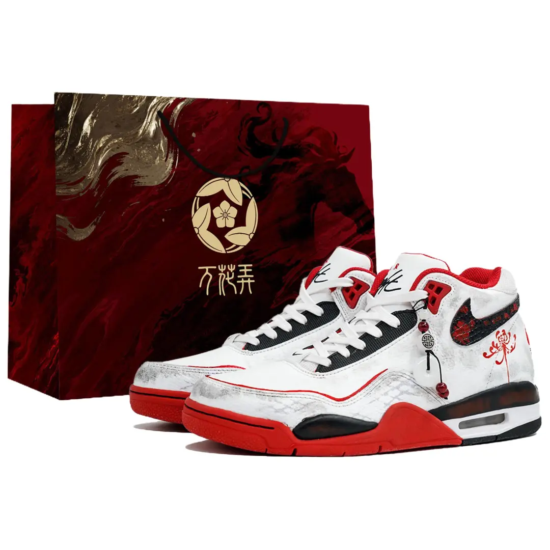 Nike Flight Legacy Vintage Basketball Shoes Unisex Mid Top Red/Black