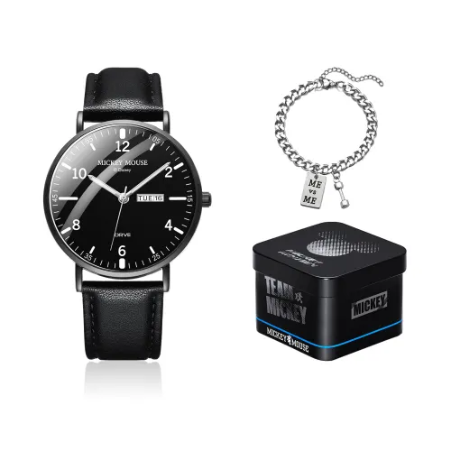 Disney Disney, trend fashionable swiss watch for students, quartz wear-resistant watch strap, men's watch, black dial, men's style, for teenagers, quartz mechanism