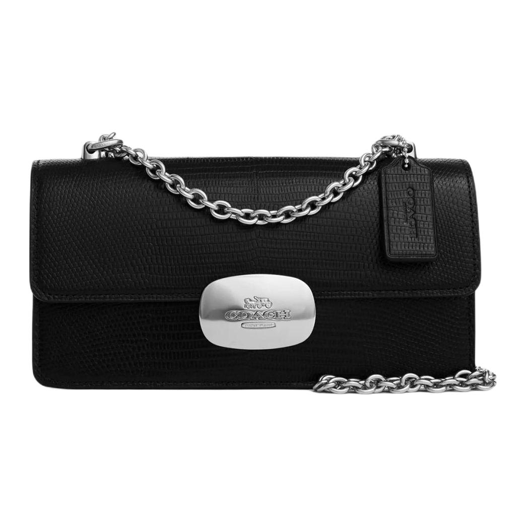 Женская сумка COACH Eliza 22 (серебристо-черная)