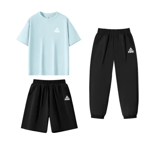 Summer breathable sports suit, quick dry shorts, trousers, mosquito repellent for training, split universal children's set, for teenagers, with short sleeve, for running, 3 piece set