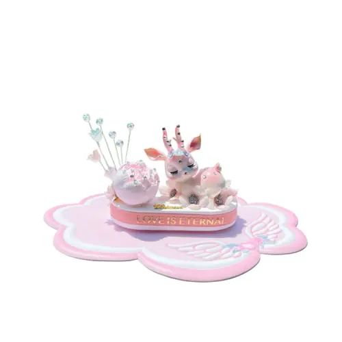 Kuqibao Huayun Xiaolu Car-mounted Yulu Ping An Center Console Decorative Pink Perfume Table Car Ornaments Universal