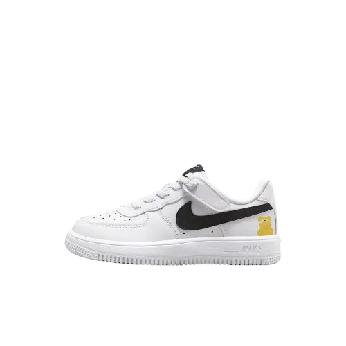 Nike Force 1 Low Yeezy-on easy to put on and take off round toe low top children's basketball shoes for small and medium-sized children