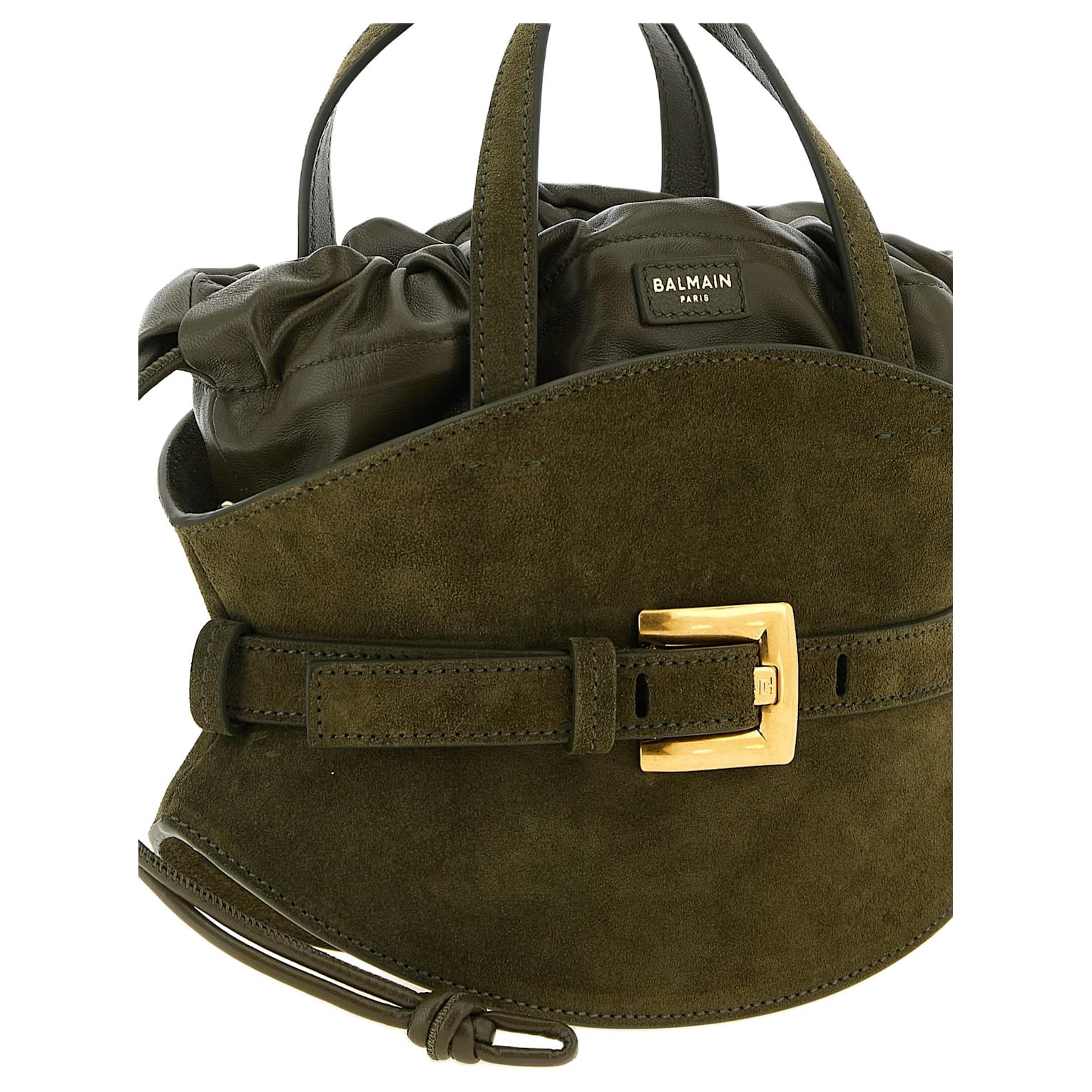 Сумка BALMAIN shuffle (зеленая) — фото 3