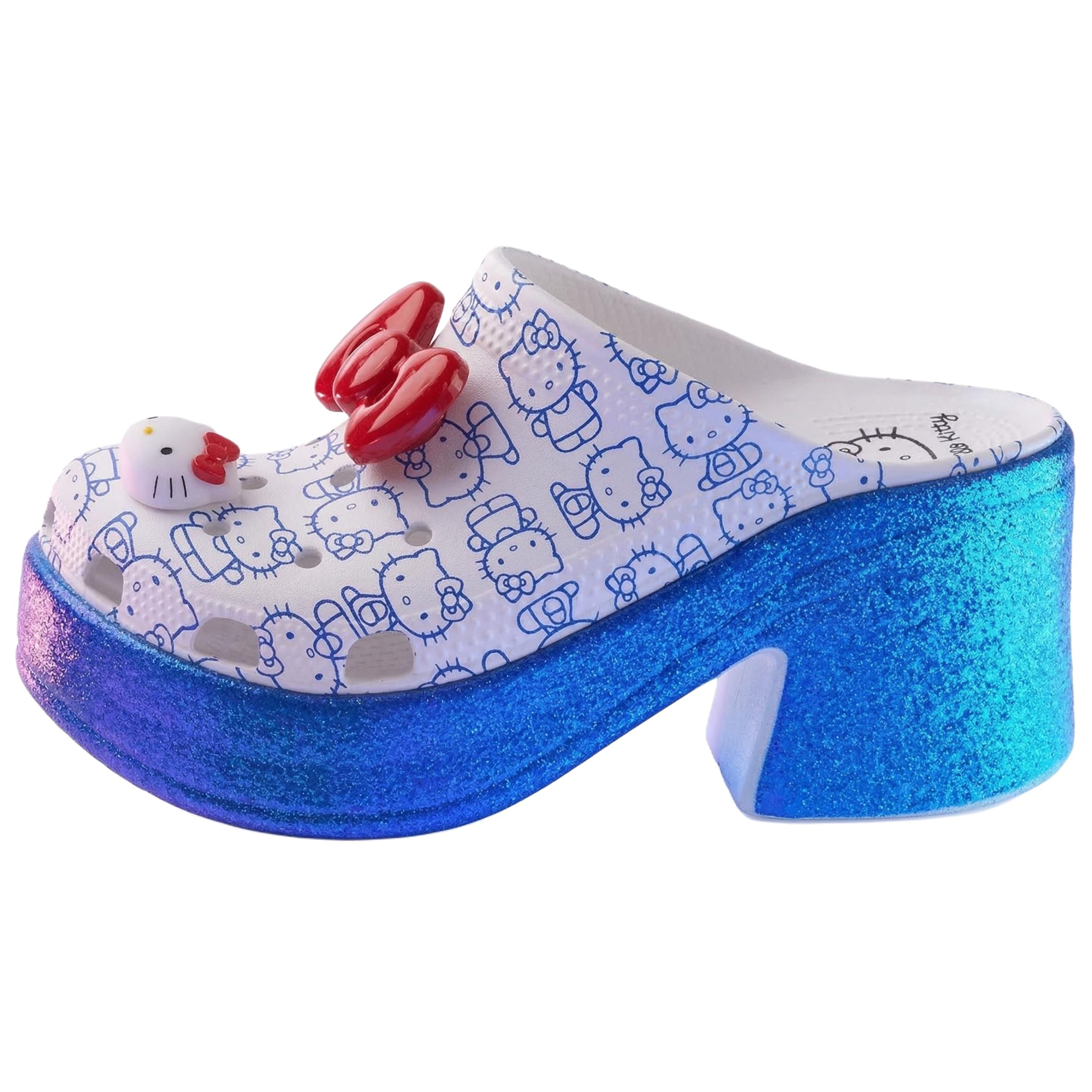 Сабо Crocs x Hello Kitty Siren Clog (бело-синие)