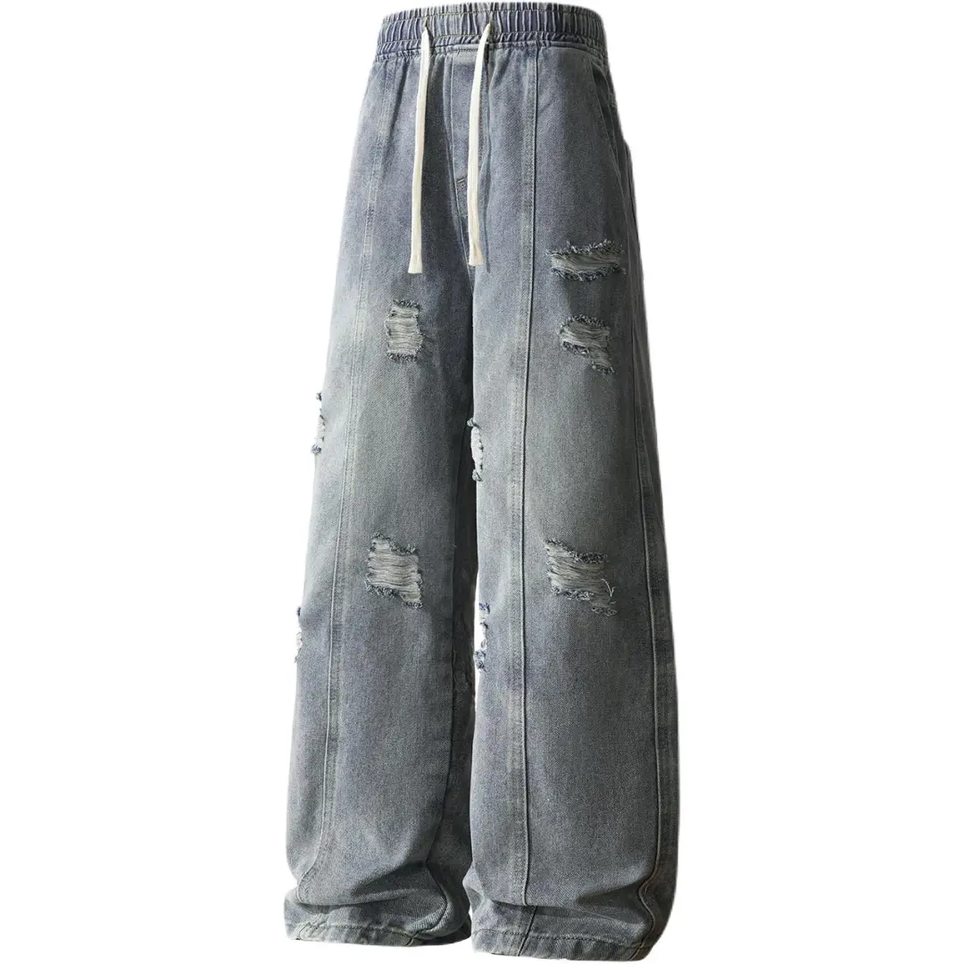 No Tears Jeans Unisex Moderate Wide Leg Pants