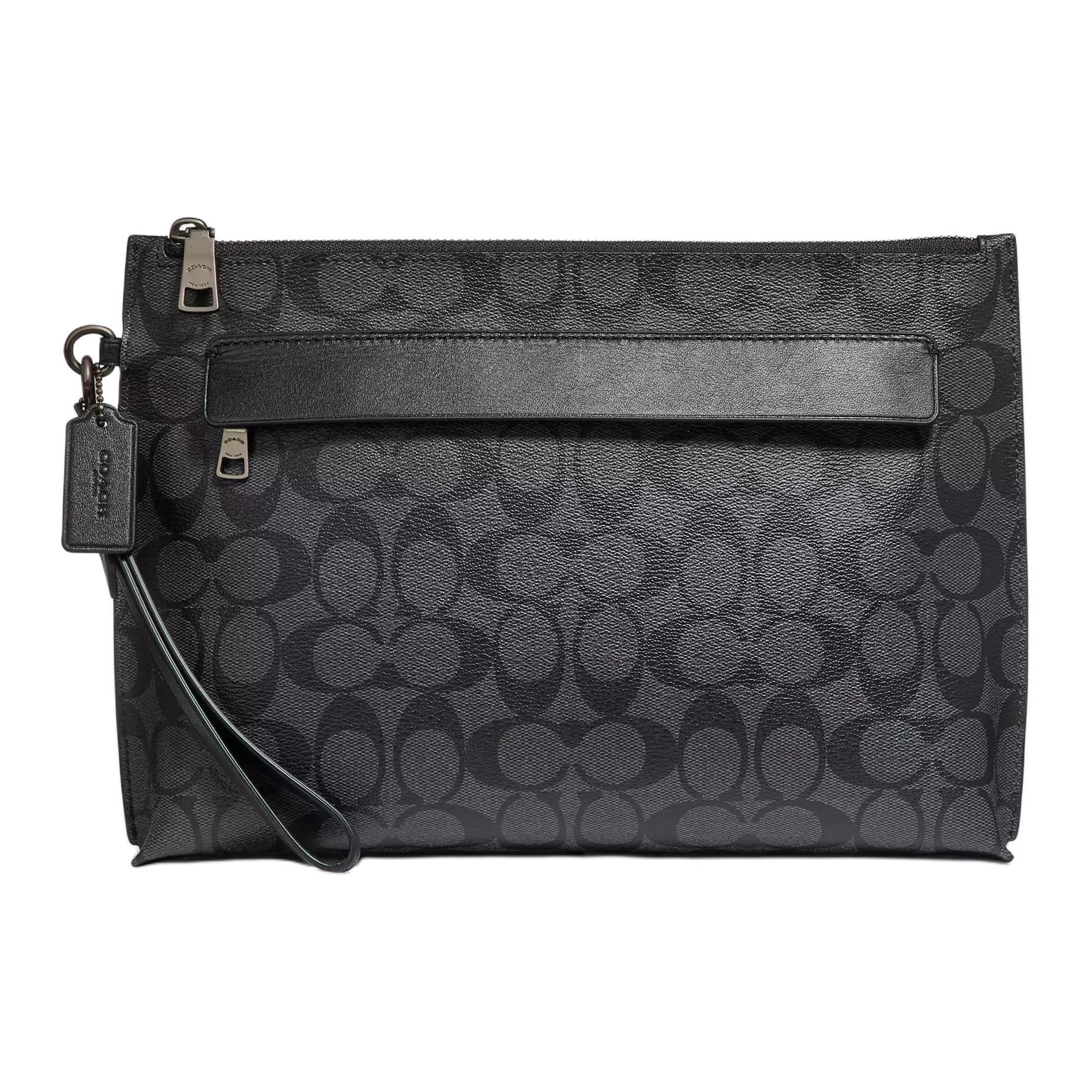 Мужские сумка COACH Pouch 30 (черная)