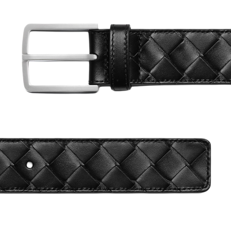 Мужской ремень Bottega Veneta 100% - (черный) — фото 3