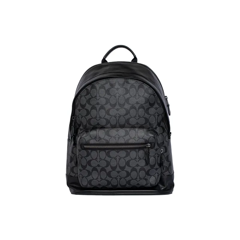 COACH West Backpack In Signature Canvas Black