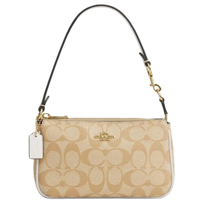 COACH Nolita PVC Shoulder Bag, Pochette, Handbag, Shoulder Bag Small Women's Khaki