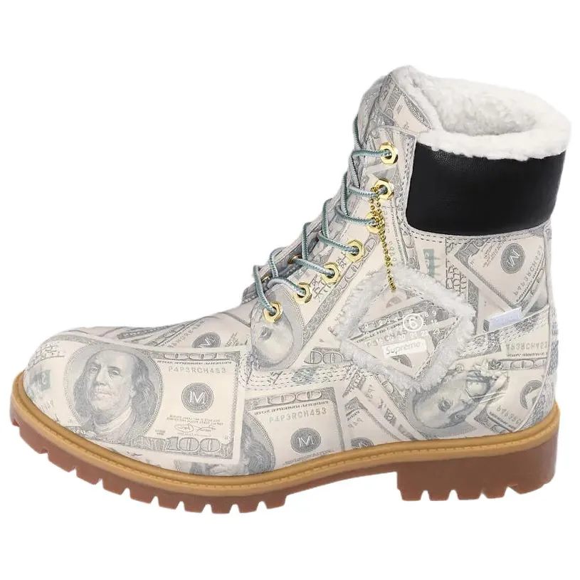 Timberland x Supreme X MM6 Maison Margiela 6 Inch Short Combat Boots Men's Ecru