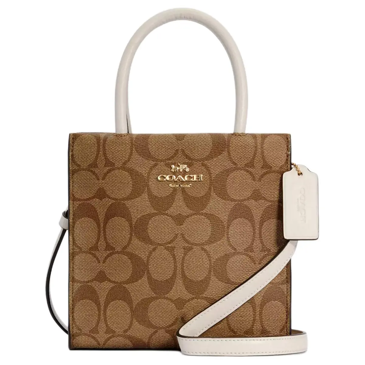 COACH Cally Artificial Leather With Split Cow Leather