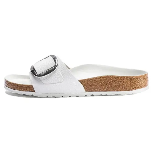 Birkenstock Madrid Big Buckle Leather Narrow Fit Sandals 'White' Women's