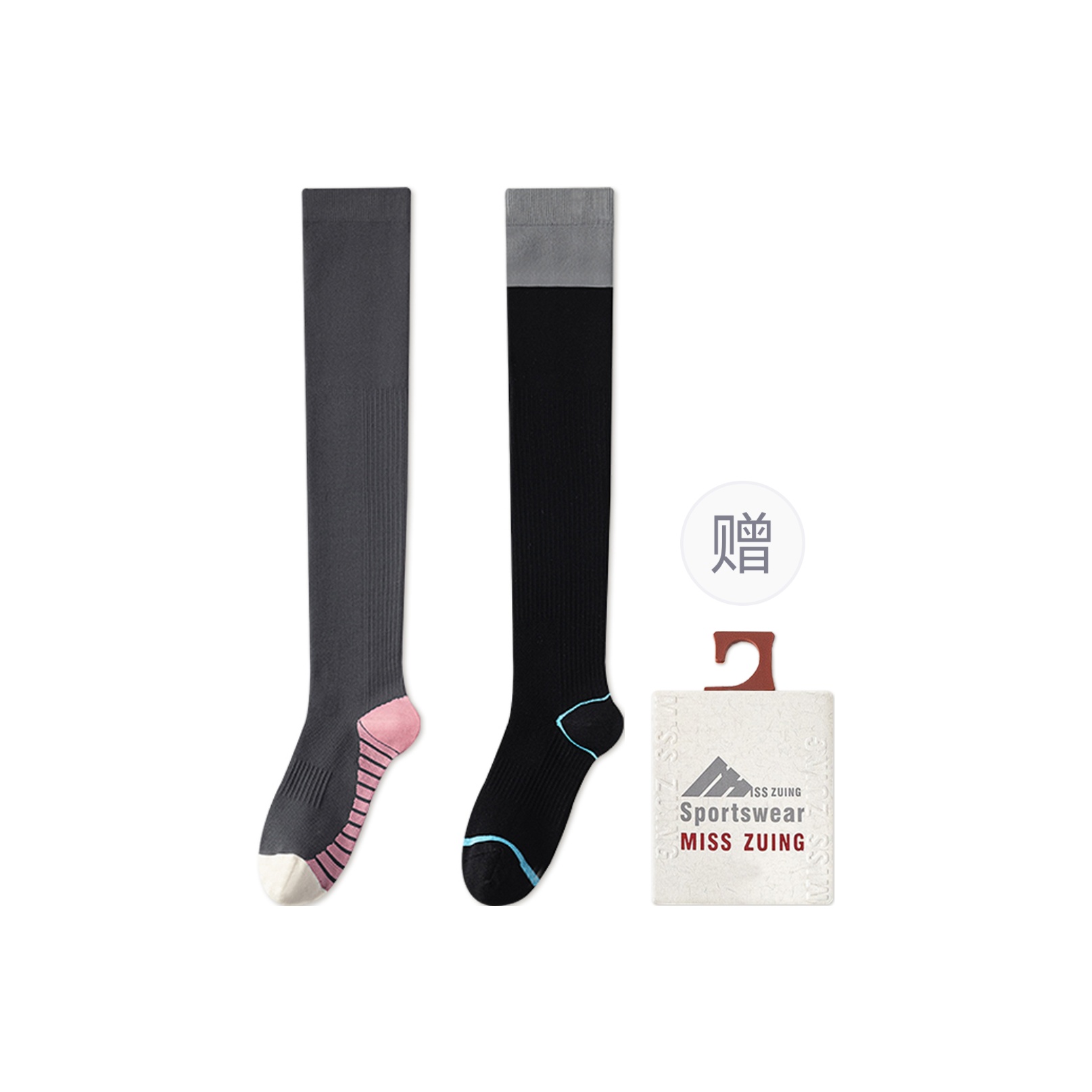 JIAZINI quick-drying sweat-wicking breathable pressure calf socks professional sports running fitness moisture-absorbent 10A grade antibacterial and deodorant comfortable all-in-one boneless knee socks for women