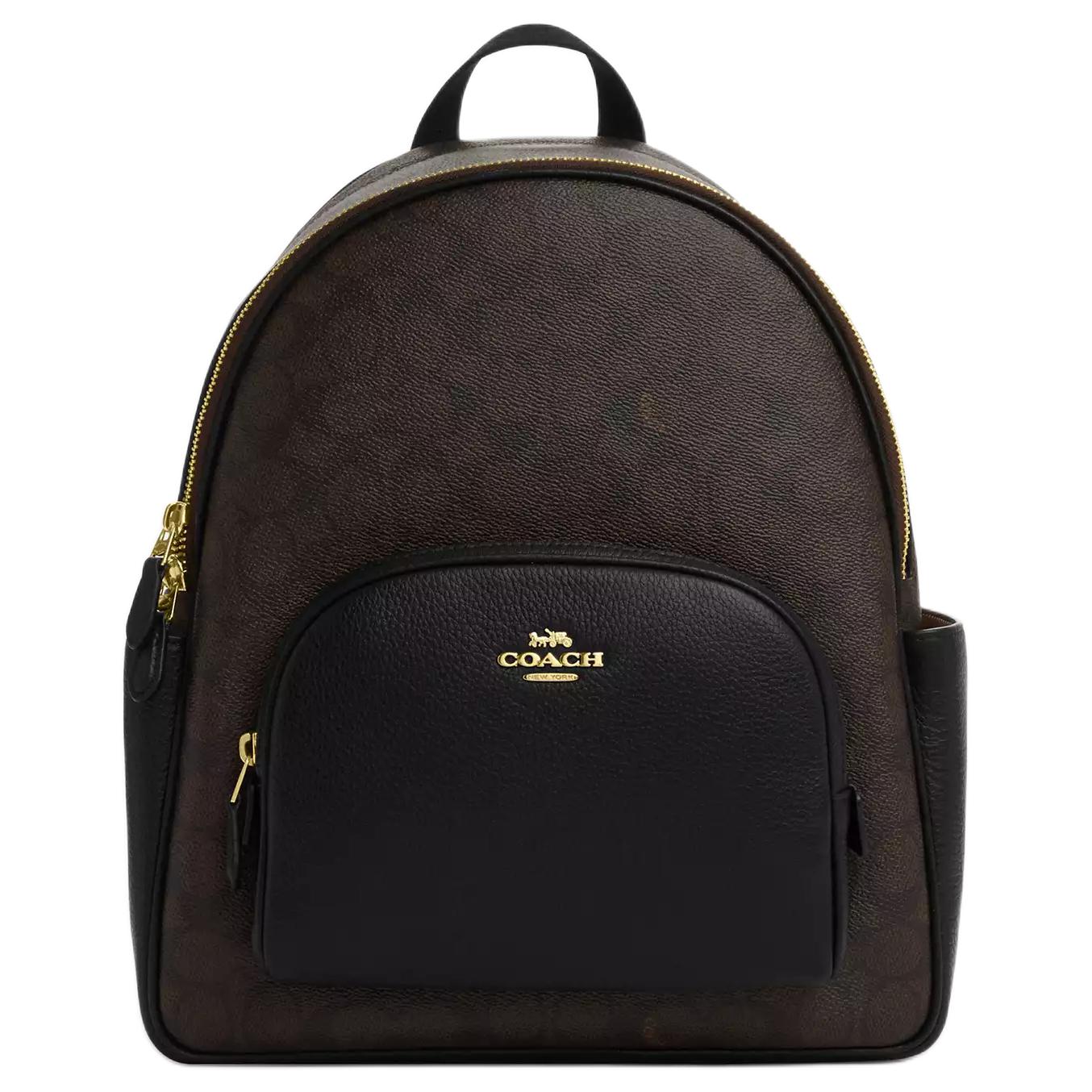 Женский рюкзак COACH Court 27 (черно-коричневый)