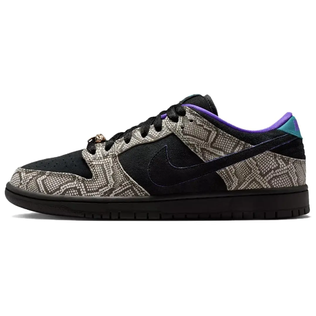 Nike x Dashawn Jordan Dunk SB Low top Skateboard Shoes Unisex Black Brown