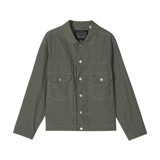 Levi’s Серия Levi’s Ice Cool RELAXED Instant Cool Hardcore Sun Protection Простая джинсовая куртка с длинными рукавами одинакового стиля для мужчин и женщин