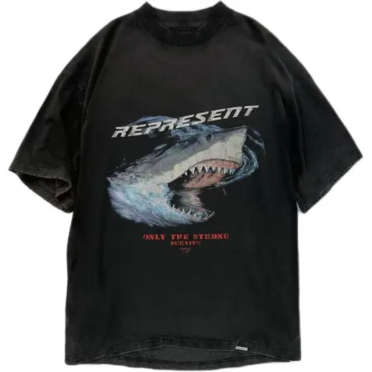 REPRESENT Only The Strong Survive Shark T Shirt