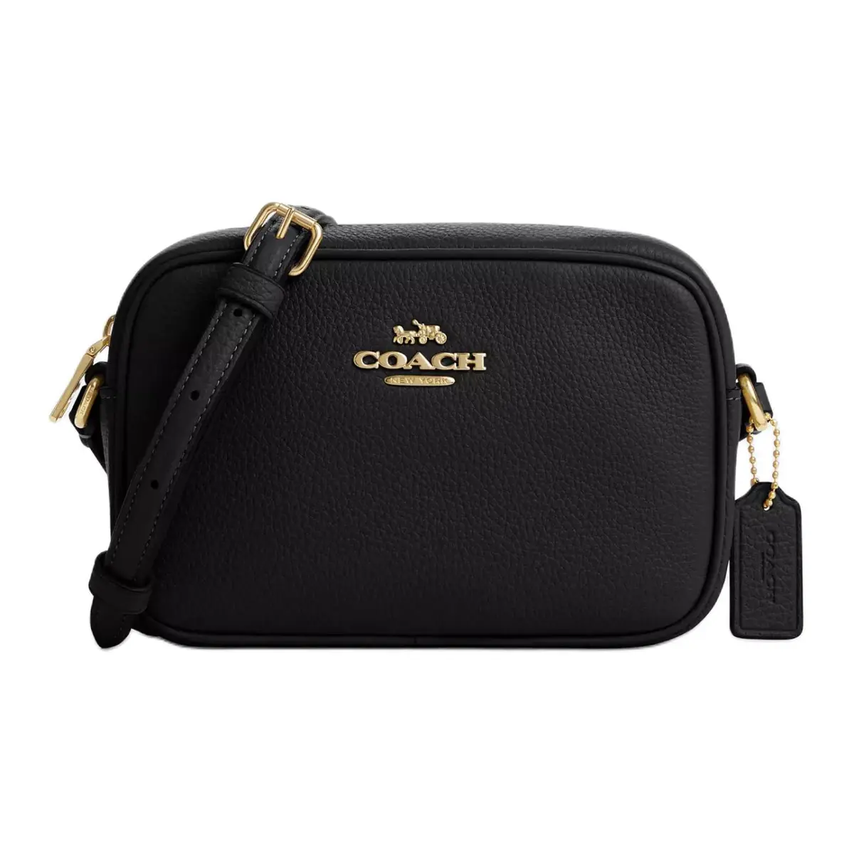 COACH Jamie Leather Shoulder Bag, Crossbody Bag Small Women's Black