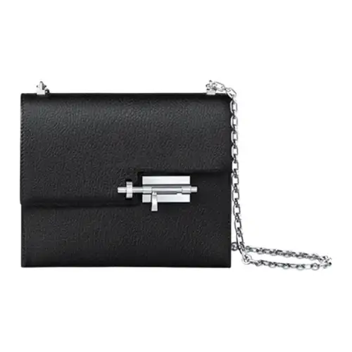 HERMES Verrou Mysore Goat Skin Verrou Bag, Shoulder Bag, Crossbody Bag Mini Women's Black