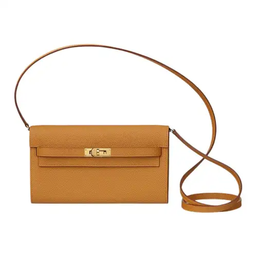 HERMES Kelly To Go Gold tone Lock Epsom Leather Shoulder Bag Regular Women's 2S Sesame