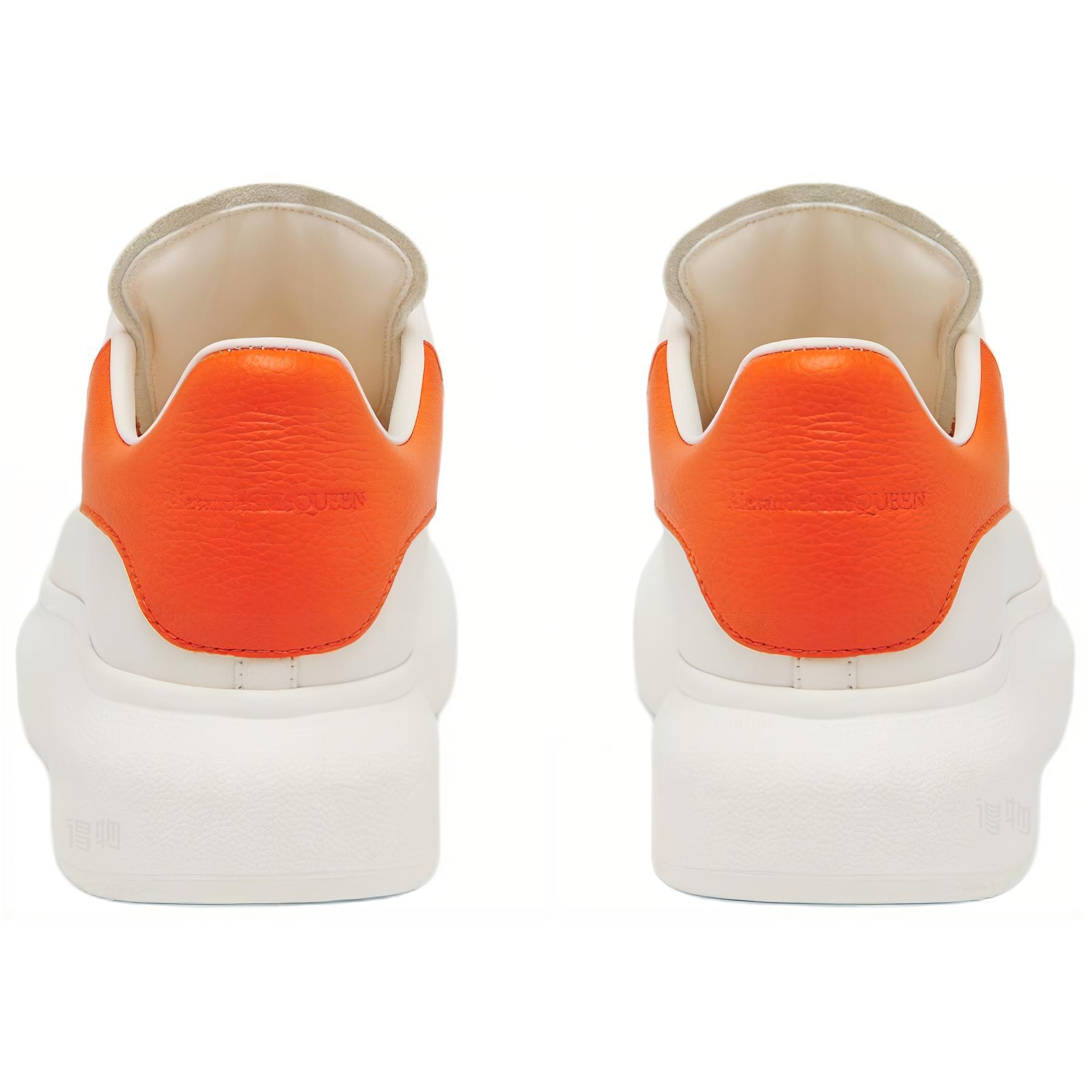 Мужские кеды Alexander McQueen Oversized Sneaker (бело-оранжевые) — фото 6