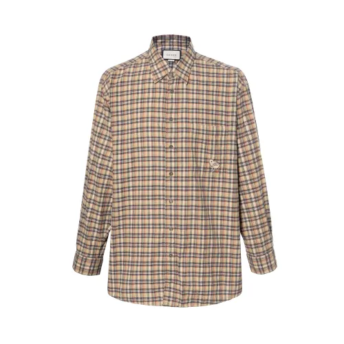 GUCCI Shirts Men's Beige Lapel Moderate Other