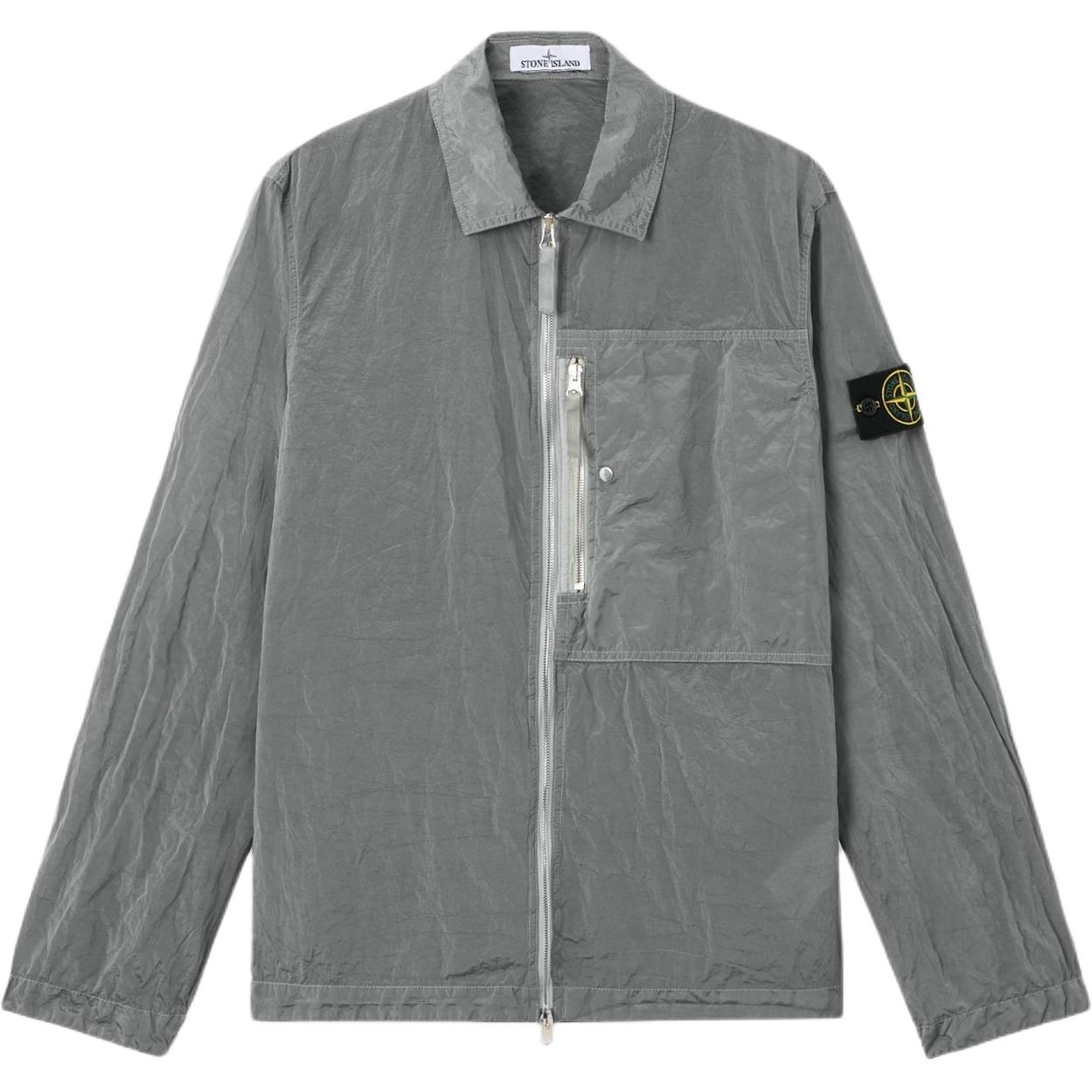 Мужская куртка STONE ISLAND SS26 Nylon Metal (серебристо-серая)