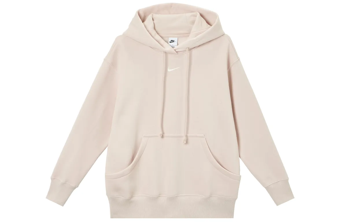 Nike Sweatshirts Women's Pink Hooded Moderate Regular