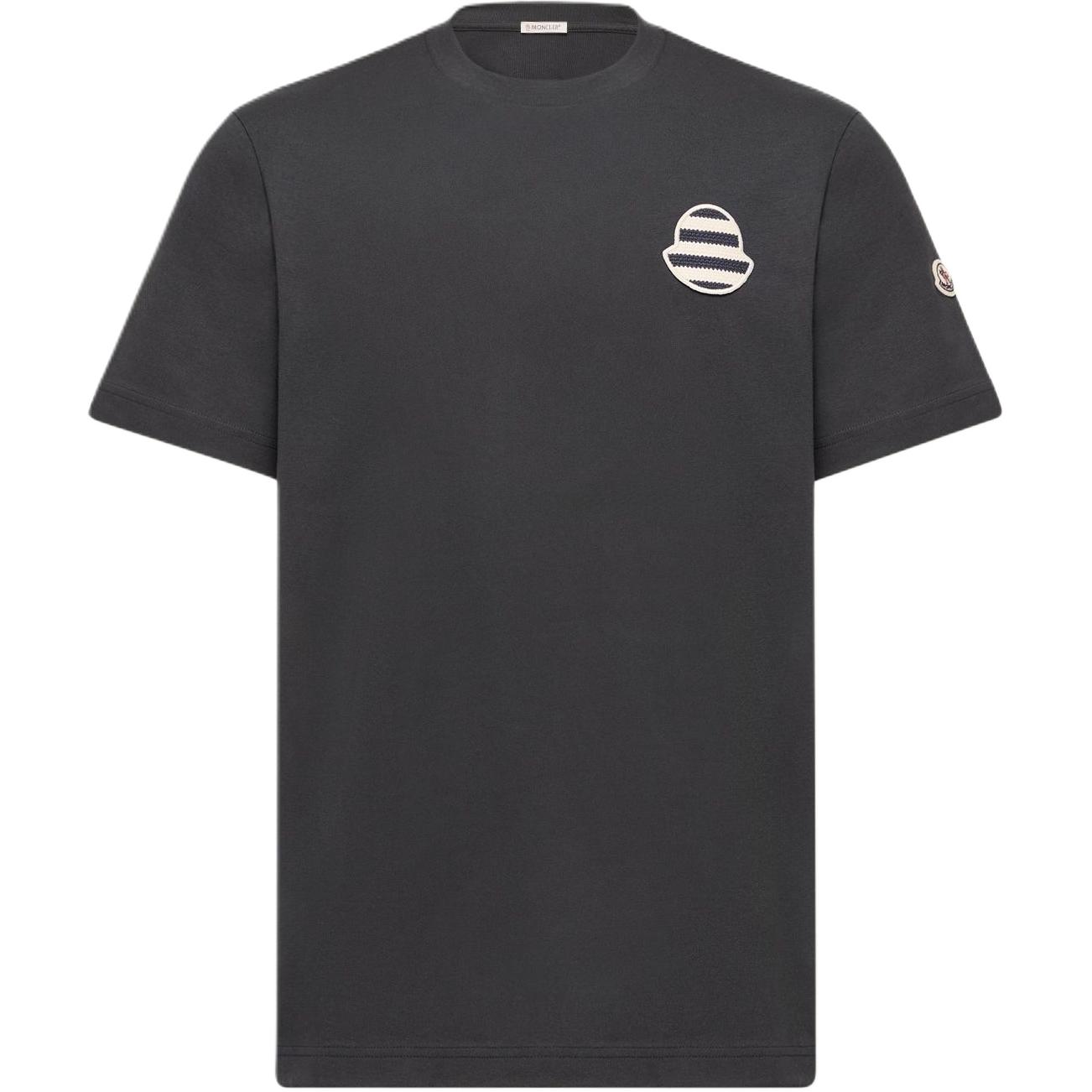 Мужская футболка Moncler SS26 Striped Logo (разноцветная)