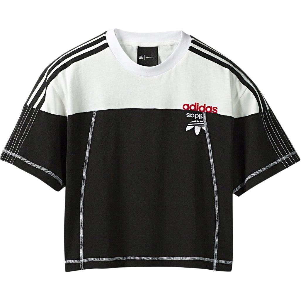 Женская футболка adidas originals by Alexander Wang (черно-белая)