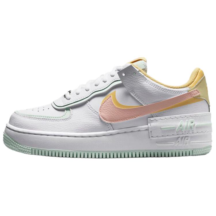 Женские кеды Nike Nike Air Force1 shadow (розово-белые)