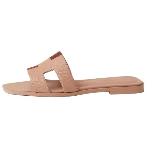 HERMES Oran Slide Slippers Women's Beige